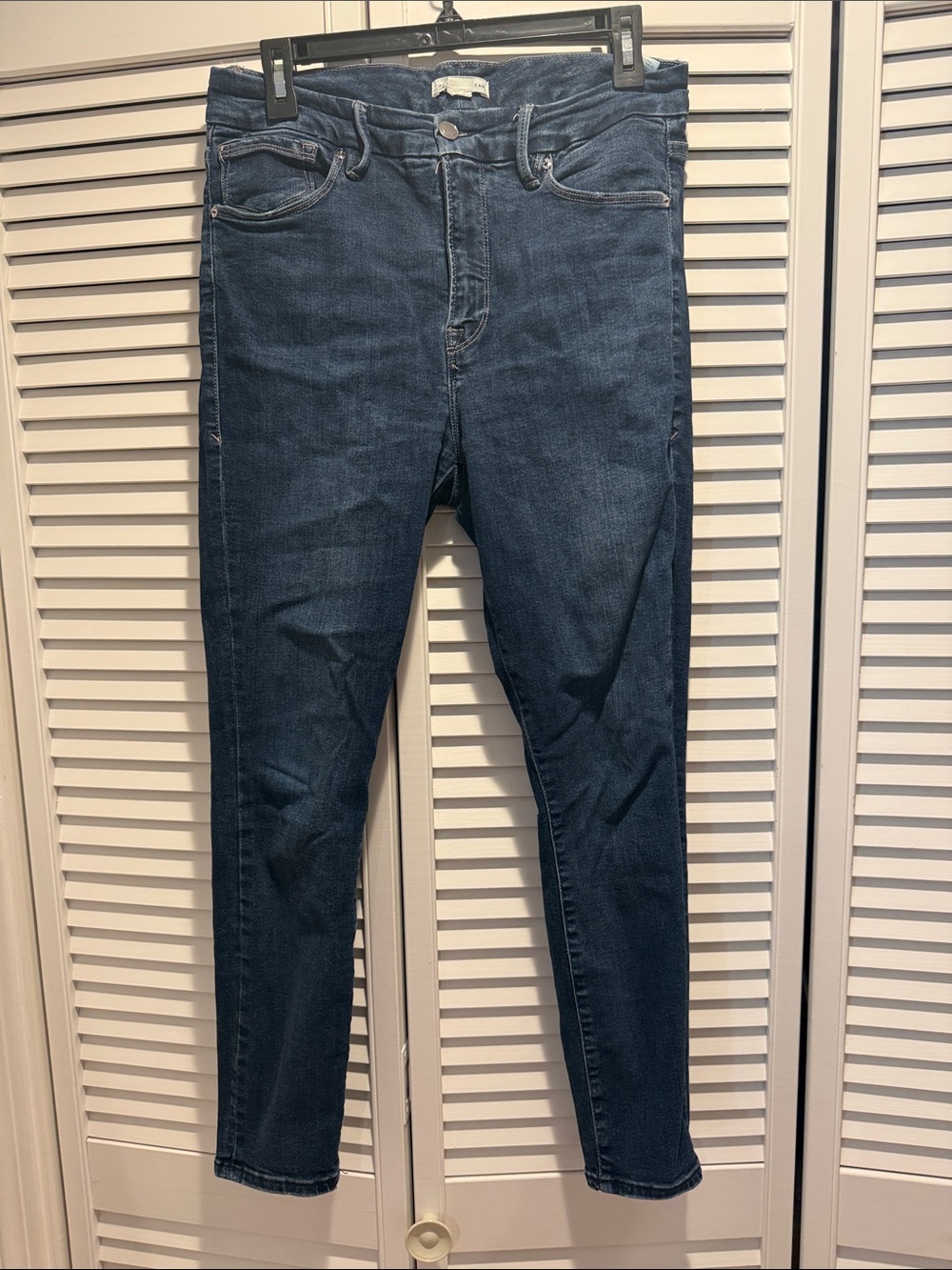 Good American Dark Blue Stretch Skinny Jeans
